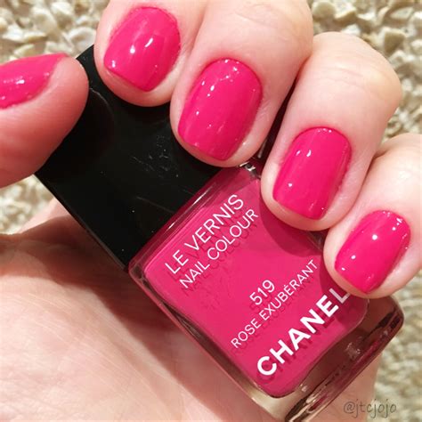 chanel rose exuberant nail